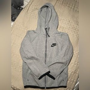 Dark Grey Heather Nike Tech Full Zip Hoodie boys XS